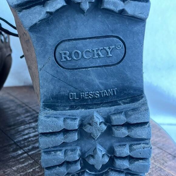 Rocky Boots 8" Mens 9.5 MW Brown Waterproof Insulated Work Thinsulate RB918 - Picture 8 of 12